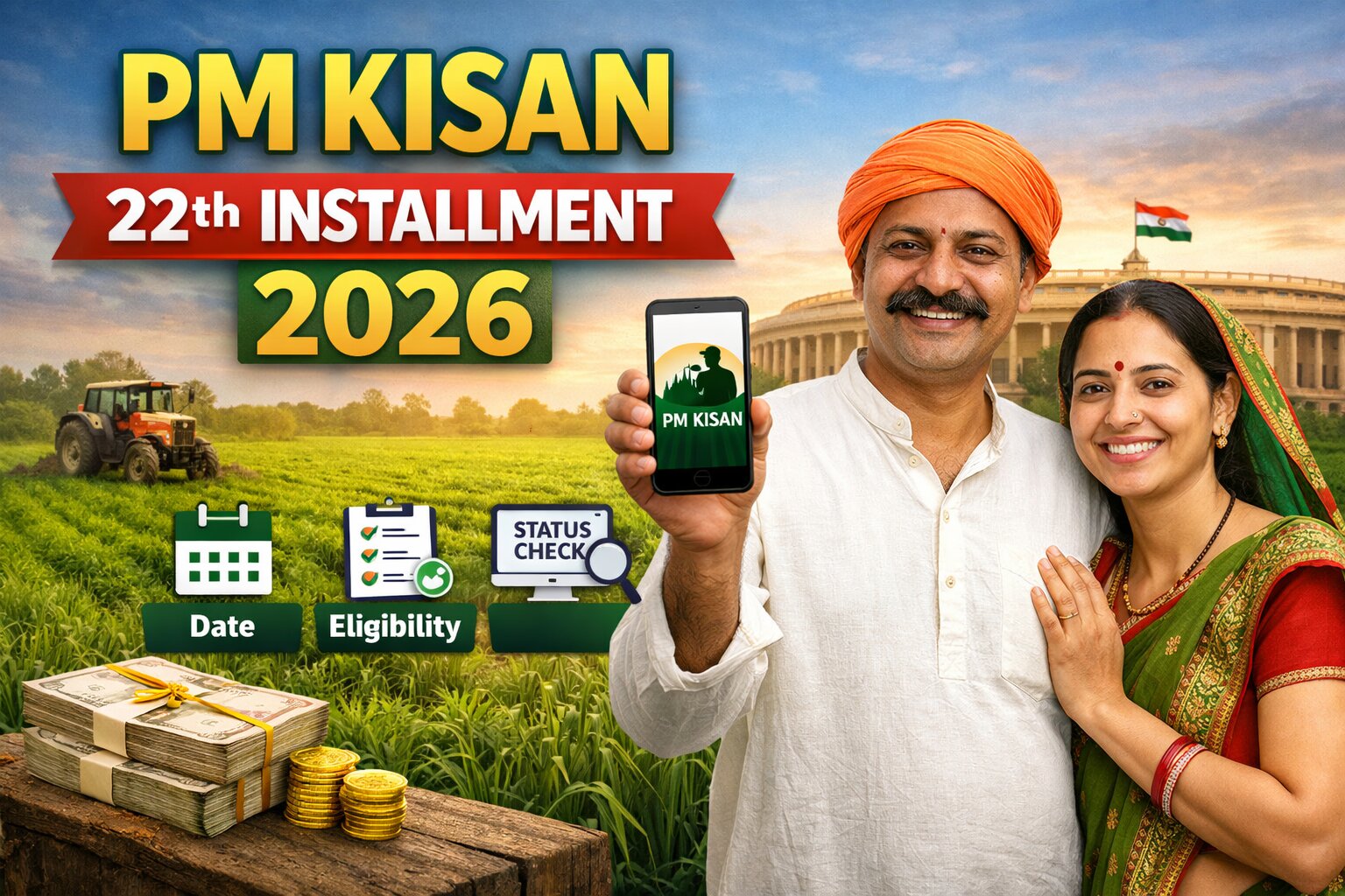 PM Kisan 22th Installment Date 2026
