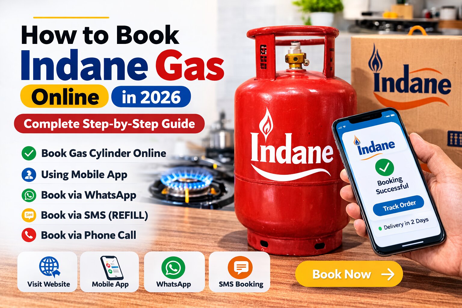 How to Book Indane Gas Online in 2026 – Complete Step-by-Step Guide